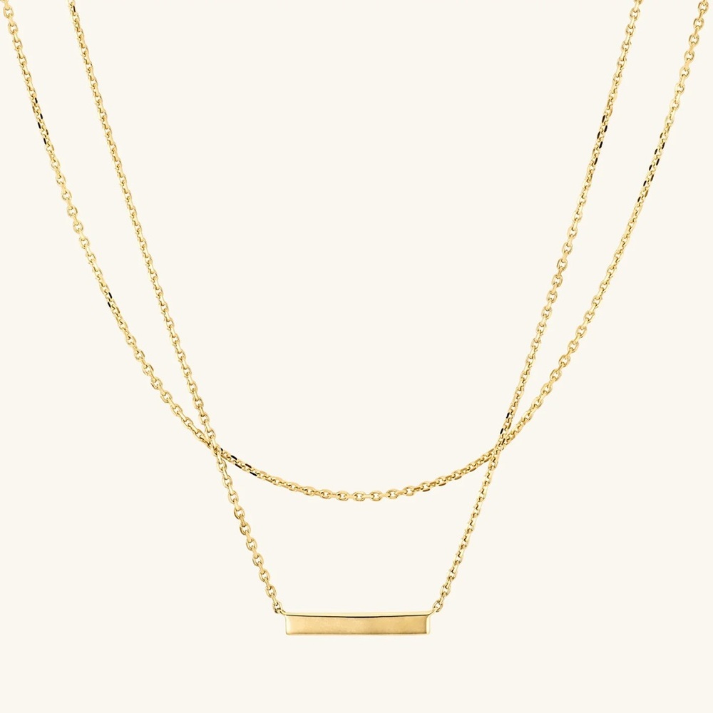 Mejuri Layered Bar Necklace